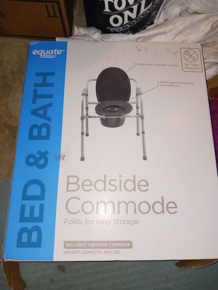 Brand New Never Used Still In Plastic An Box Bed Bath Bedside Commode 25 Firm Paid 129