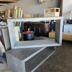 The Urban Port 58" Mango Wood Coffee Table & 52” Console Table Set, Gray