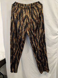 Cheetah Animal Print Pajamas Pants Set Small