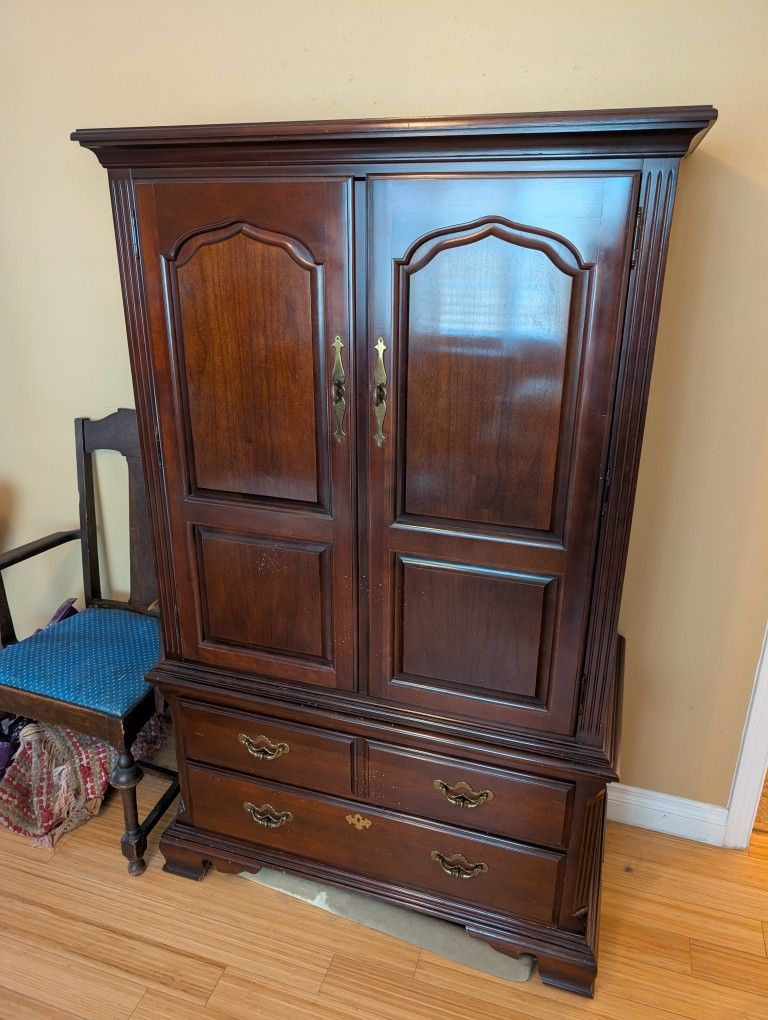 Dark Wood Wardrobe / Dresser / Cabinet
