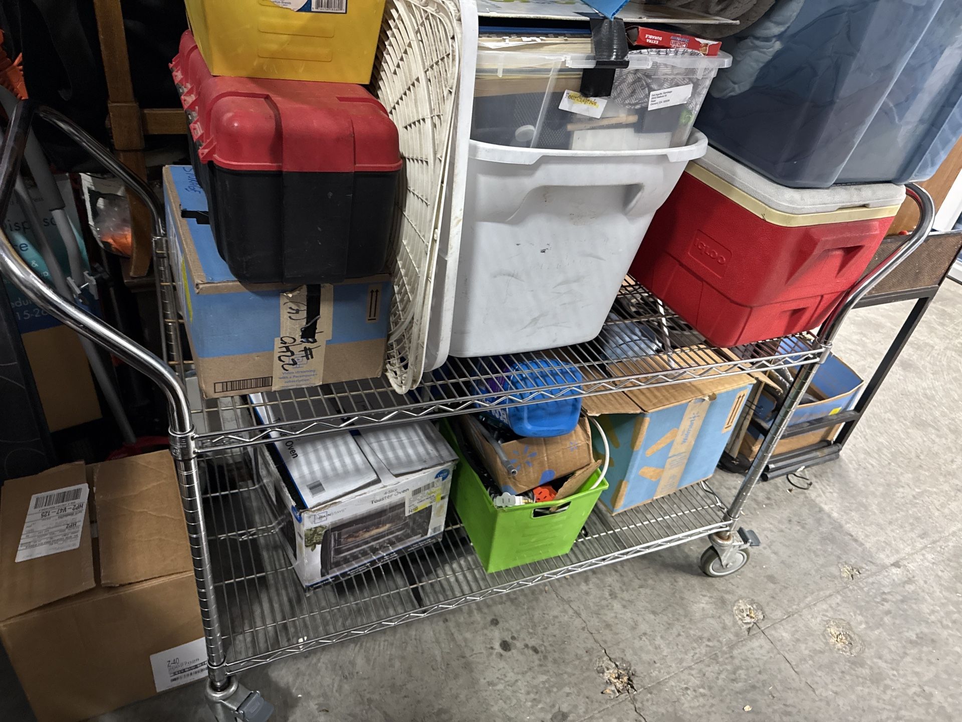 Heavy-Duty Rolling Metal Storage Cart w/ Locking Wheels – Must Sell Today!