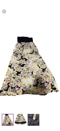 Floral Target Strapless Maxi Dress
