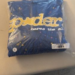 Spider Hoodie Blue BEST PRICE 