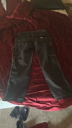 True Religion Black Cargo Pants size 36