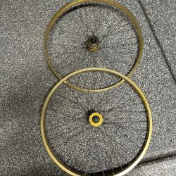26 Inch Gold BMX Wheel Set
