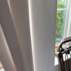 3 White Velvet Curtains