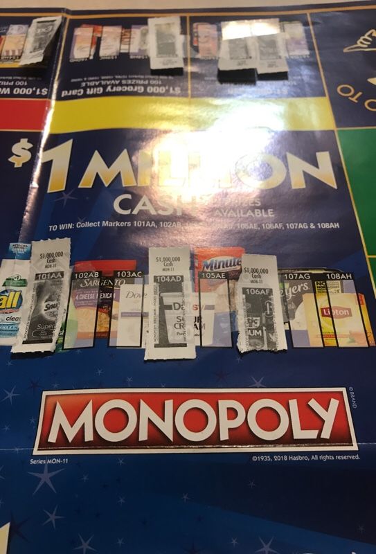 Jewel Osco Monopoly Game Pieces