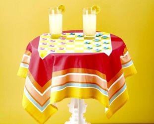 Baby Shower Game Table Cloth Chekers in a Jar