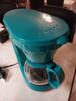 Cafetera retro. Azul turquesa