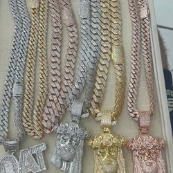  necklaces and pendant also matching bracelets