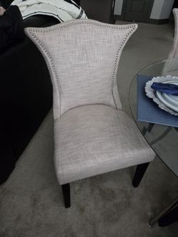 4 Light Grey Dining Room Chairs