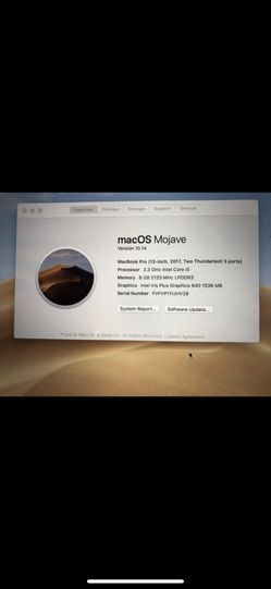 APPLE MACBOOK PRO 2017 13” upgraded Like New