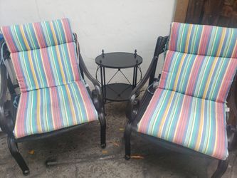 Aluminum Chair Recline Bistro Set