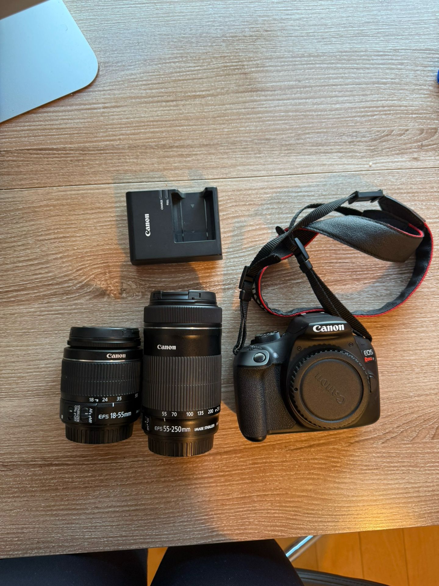 Canon Rebel T6 Kit, 18-55 kit lens, 55-250 lens