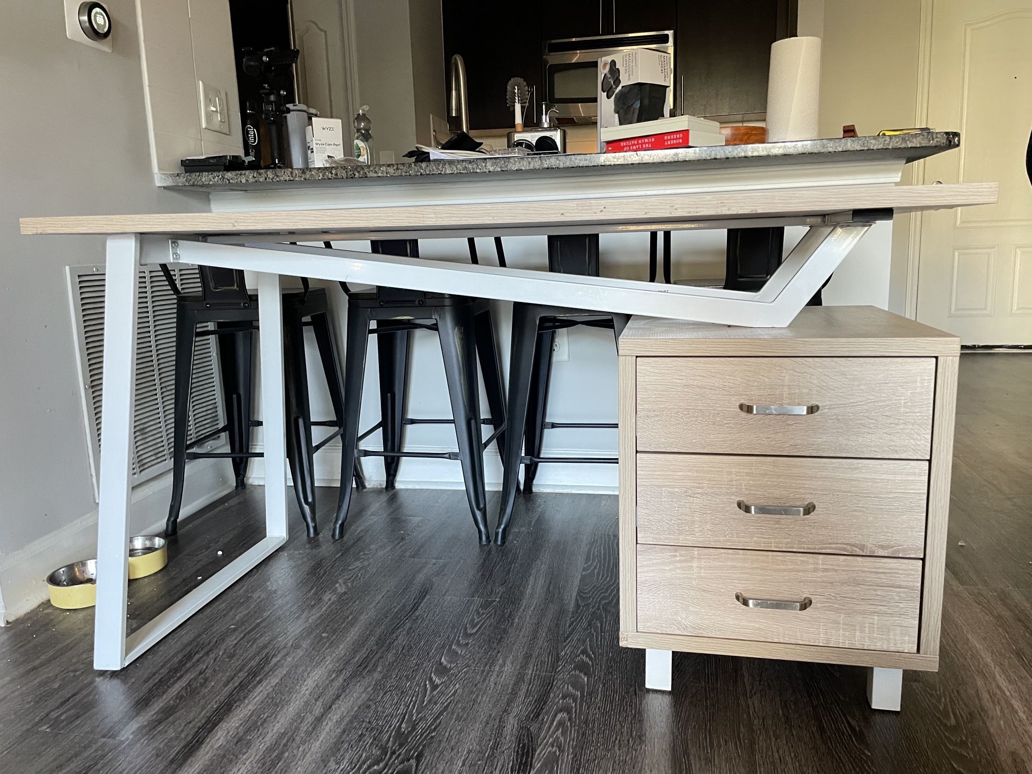 Tan/White Desk 55x24”