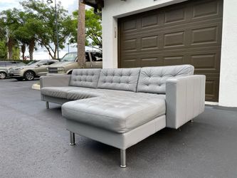 🛋️ Sectional Couch/Sofa - Leather - Ikea - Delivery Available 🚛