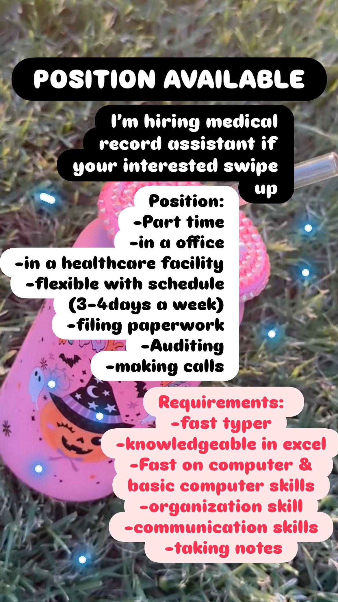 OFFICE POSITION AVAILABLE 