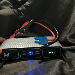 Halo Bolt 58830 mWh Portable Phone Laptop Charger Car Jump Starter with AC Outlet and Car Charger