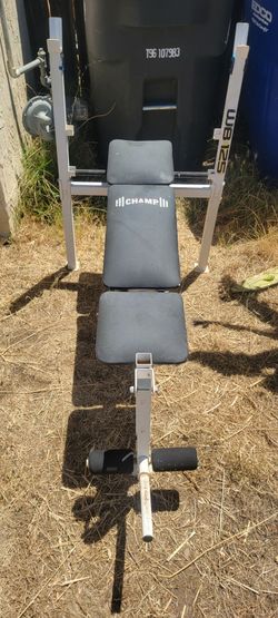 Weights, bars, and bench