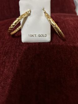 Arracadas Size Mediano De Oro Laminado Muy Lindas