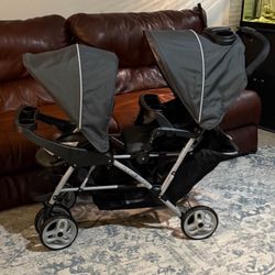 NEW Graco DuoGlider Double Stroller, Glacier Grey, Assembled and Ready for Pickup