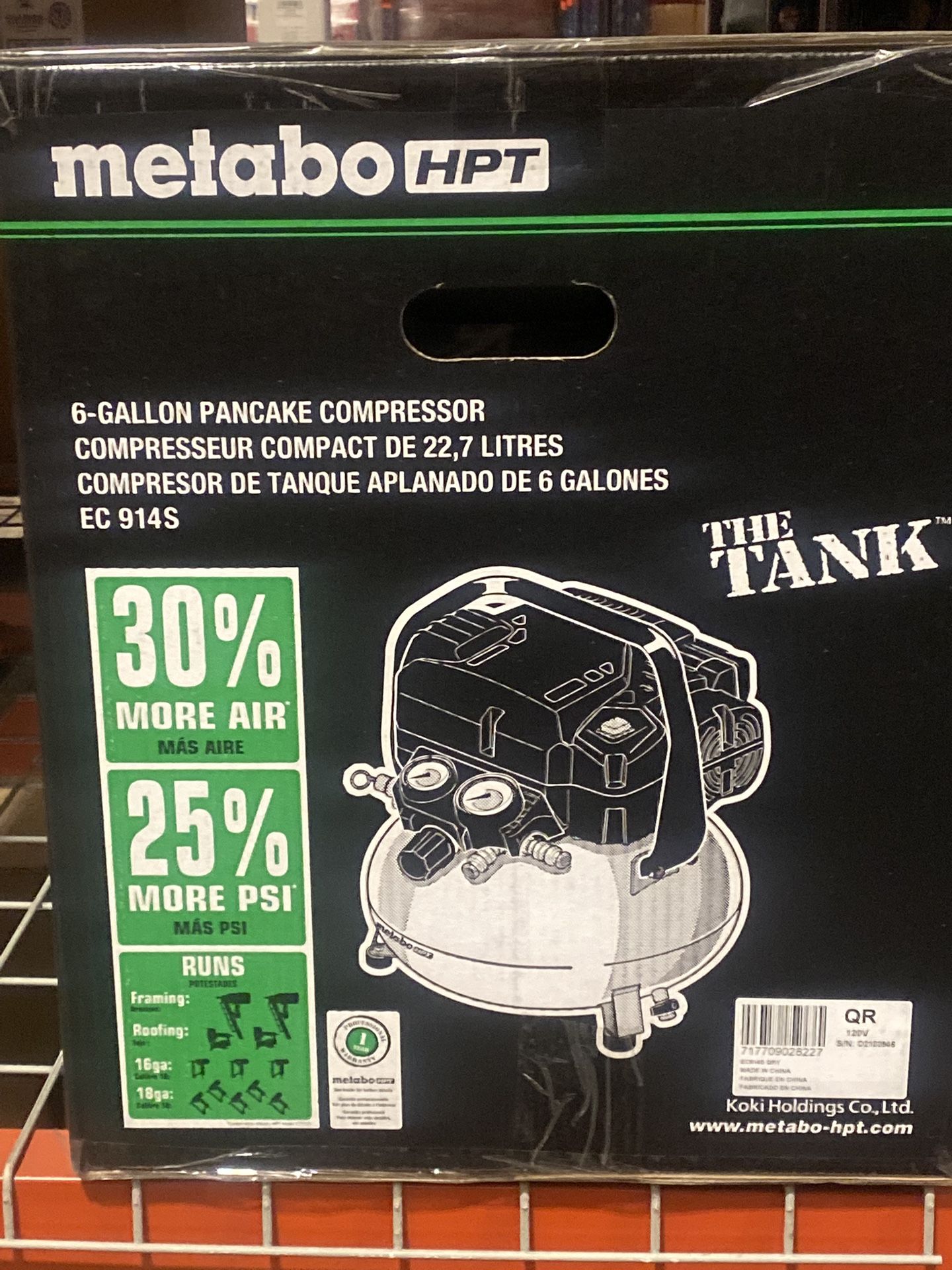 Metabo Hpt 6 Gallon Pancake Compressor