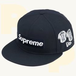 Supreme Jerseys Box Logo New Era Fitted Hat (7 1/2)