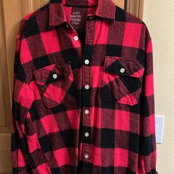 Anti Social Social Club Red Flannel