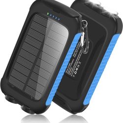 10000mAh USB Portable Charger Solar Power Bank For Cell Phone