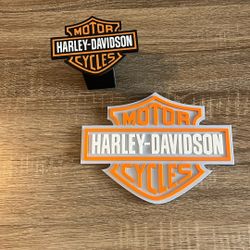 Harley Davidson Hitch Cover And Sign - 3 D Printed