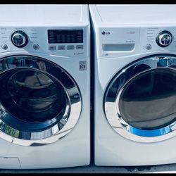 LG. WASHER AND GAS DRYER 