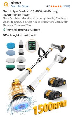 8  in 1 electric spin scrubber W 2 batteries