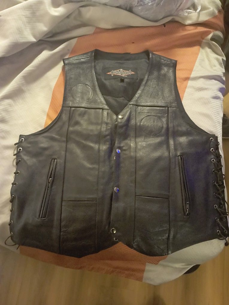 Streets & Steel XXL Indian Motorcycle Leather Vest