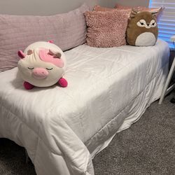 Girls White Twin Bed Comforter 