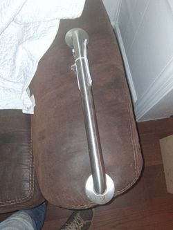 Stainless Steel Grab Bar with Mounting Flanges