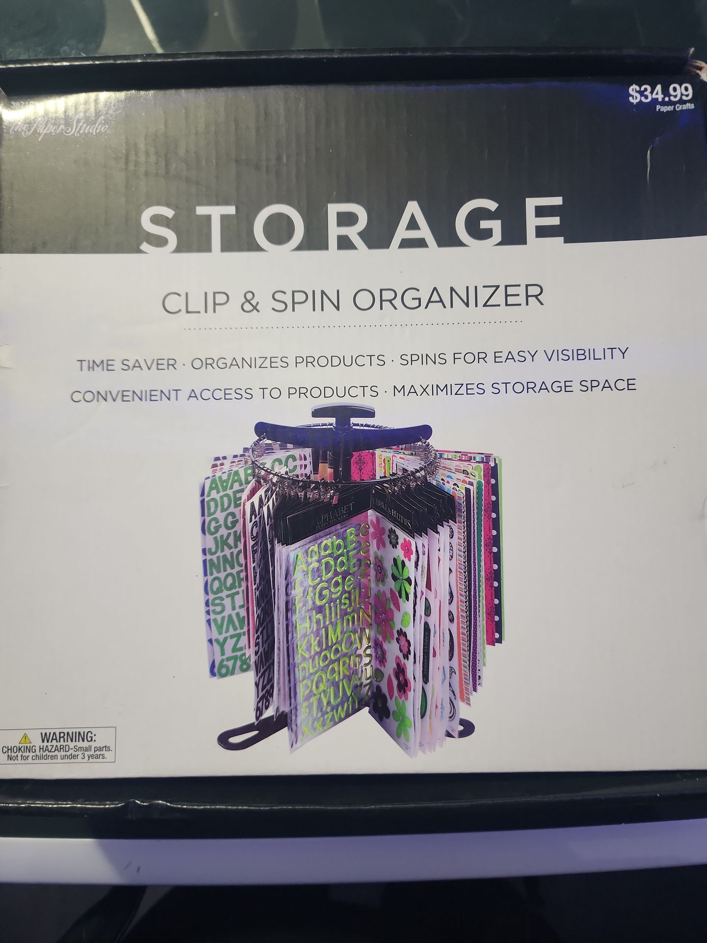 Clip & spin organizer