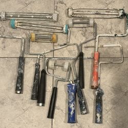 VARIOUS PAINT ROLLER ARMS DIFFERENT SIZES