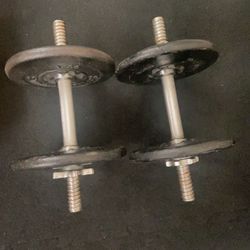 25 Lb Pairs Adjustable dumbbell. 50Lb Total 