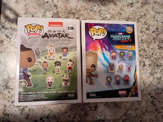 Funko Pop Groot 202 And Avatar Sokka 536