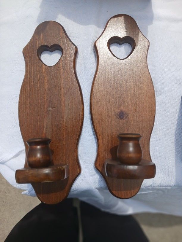Wood Candle Sconces
