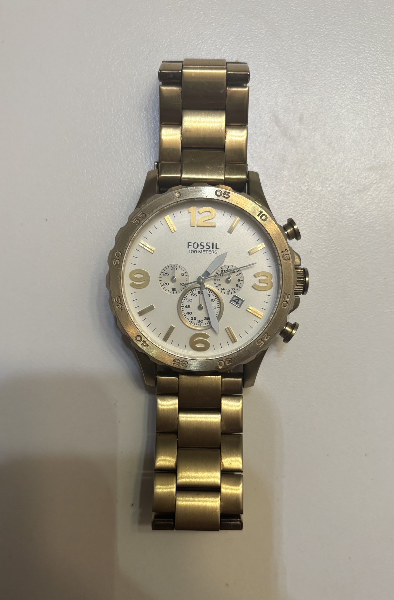 Fossil JR1479 Stainless Steel Chrono Gold Mens Watch