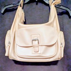 Purse Cream Beige Colored Shoulder Bag 14  x 18 