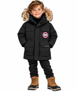 Canada Goose Youth Expedition Parka Size S Black Down Coat EUC