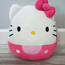 Hello Kitty 12" Squishmallow Stuffed Plush With Hang Tag.