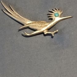 Roadrunner Brooch Signed By J.Ritter