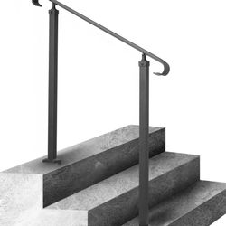 Handrails for Outdoor Steps, Fit 1-3 Steps Outdoor Stair Railing
