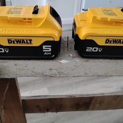DeWalt 20volt 5hr Batteries 