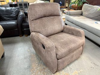 Taupe Fabric Manual Reclining Arm Chair