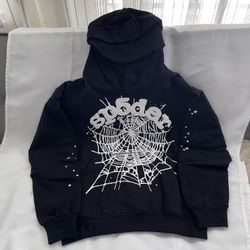 Sp5der Hoodie Black and white