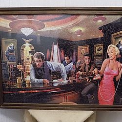 Marilyn Monroe, Elvis Presley, Humphrey Bogart, James Dean Puzzle Pictures With Custom Frames